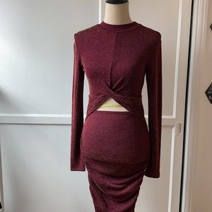 Beautiful burgundy and gold dress